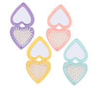 HAPINARY Pettine Pieghevole Per Chioma Mini Spazzola Da Viaggio Portatile Pettine Compatto Con Specchio Per Borsetta E Tasca Design A Forma Di Cuore
