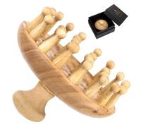 HAPINARY Pettine Rilassante in Legno Per Massaggio Alla Testa e Collo, Strumento Portatile Superficie Liscia e Denti Rotondi, Per Uso Domestico e Regalo Per Feste e Ricorrenze