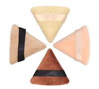 HAPINARY Piumino da Cipria Triangolare 4 Pezzi Misti, Puff per Fondotinta in Polvere e Piumino Cosmetico, Spugnetta Morbida per Viso, Adatto per Applicazione Asciutta e Colore Casuale