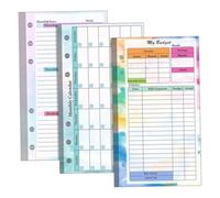 HAPINARY Planner Budget Mensile Formato Compatto con Meccanismo Ad Anelli Organizer Spese Casa Agenda Settimanale e Mensile per Gestione Lavoro Studio e Viaggi