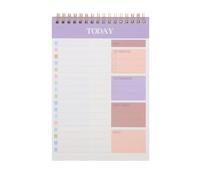 HAPINARY Planner con lista delle cose da fare, formato A5, 52 fogli/libro, quaderno giornaliero non datato con lista delle cose da fare, blocco note a spirale per lavoro o ufficio a casa