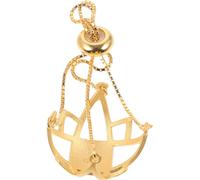 HAPINARY Porta Ciondolo Vuoto Gabbia per Perline Oro in Argento 925 Supporto per Creazione Gioielli e Incastonatura Cristalli, per Fai da Te e Artigianato