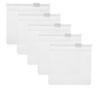 HAPINARY Porta Medicinali Sacchetti Riutilizzabili 12 Pezzi 8x8 Cm in Eva Semi-trasparente Cerniera Autosigillante, Organizer Compatto per Viaggio, Custodia Multifunzionale per Gioielli