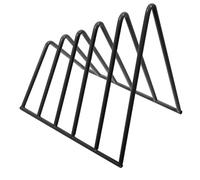 HAPINARY Porta Riviste Nero in Metallo, Organizer da Scrivania Multifunzione Scaffale Portaoggetti, Supporto per Caricatore e Porta Cartelle per Casa e Ufficio