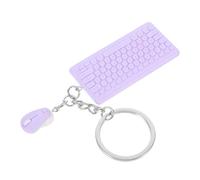 HAPINARY Portachiavi Estetico a Forma Di Topo Mini Tastiera e Mouse Lilla, Ciondolo Creativo Per Zaini e Chiavi, Accessorio Durevole Per Ragazzo Ragazza e Ragazze Appassionate Di Tecnologia