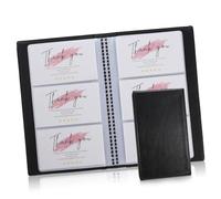 HAPINARY Portadocumenti Business Card Pelle con Trasparenti Organizer Tascabile per Carte Visita Custodia Protettiva Leggera e Portatile per e Professionisti