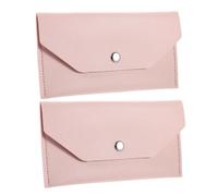 HAPINARY Portafoglio a Busta per Contanti Rosa Pu 2 Pezzi, Slim | Riunioni in Ufficio e Viaggio, Leggero e Compatto, Stile Elegante Chiusura Sicura