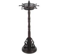 HAPINARY Portapenne a Pennello in Legno Massello Nero, Rack Multifunzionale Per Scrivania, Supporto Per Appendere Spazzole e Organizzare Piccoli Oggetti, Regalo Per Artisti e Amanti Della Calligrafia