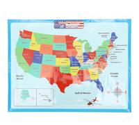 HAPINARY Poster Mappa degli Stati Uniti, Poster Didattico di Apprendimento Cognitivo in ecorazione Colorata per Scuola Materna e Cameretta Stili multipli