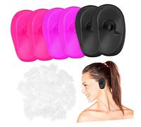 HAPINARY Protezione Per Le Orecchie Per Tintura Chioma in Silicone 3 Paia 200 Copriorecchie Monouso Per Doccia Salone Barbiere Leggero Comodo Uso Bagno