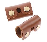 HAPINARY Protezione Per Testina Di Rasoio Manuale 2 Pezzi, Custodia in Ecopelle Facile Applicazione, Accessori Per Cura Della Barba e Rasatura a Casa