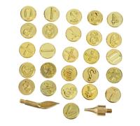 HAPINARY Punte per Pirografia 26 Lettere per Legno e Pelle Testine per Incisione Saldatore Strumenti Fai da Te Intaglio Artigianato