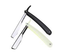 HAPINARY Rasoio Manuale Da Uomo in Metallo Set 2 Pezzi Copertura Di Protezione Sicura, Portatile Per Rasatura Barba, Basette e Chioma Corti, Adatto a Casa e Viaggi Per Barbieri e Parrucchieri