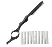 HAPINARY Rasoio Per Sfoltire i Chioma e Pettine Per Diradare Chioma Set 11 Pezzi Con 10 Lame Di Ricambio Design Leggero Impugnatura Robusta Per Uso Professionale e Domestico Da Parrucchiere Barbieri