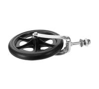 HAPINARY Ruota Anteriore con Cuscinetto e Supporto Forcella per Sedia a Rotelle, Ricambio 8 Pollici Nero, Sterzo Fluido e Sostituzione Facile per Ausili Mobilità