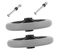 HAPINARY Ruota Anteriore Per Sedia a Rotelle 7 Pollici Piana Set Da 2 Pezzi Sostituzione Resistente Per Ausilio Mobilità Uso Quotidiano