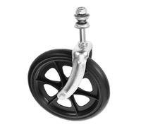 HAPINARY Ruota con Cuscinetto per Sedia a Rotelle Anteriore 8 Pollici con Supporto Forcella, Ricambio Resistente per Carrozzina Disabili, Sterzo Fluido e Manutenzione Semplice