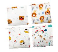 HAPINARY Salviette Assorbenti in Cotone Confezione Da 4 Per Neonati in Morbida Mussola Quadrata Per Bambini E Bambine Lavabili in Lavatrice