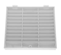 HAPINARY Scatola Espositore per Unghie Finte Scomparti Organizer Nail Tips in Acrilico Bianco Antipolvere Contenitore Resistente per Nail Art e Gioielli per Decorazioni e Accessori