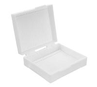 HAPINARY Scatola Portaoggetti in Plastica Bianca 25 Scomparti per Vetrini da Microscopio, Compatibile per Uso in Laboratorio e Procedure Sperimentali