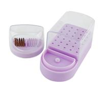 HAPINARY Scatola Portaoggetti Per Punte Trapano Per Unghie Organizer Per Lucidatrici Custodia Per Accessori Nail Art 30 Fori in Plastica Resistente Per e Appassionati Manicure