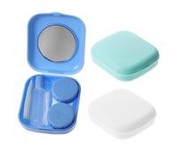 HAPINARY Scatole Organizer Piccole Custodie Per Lenti A Contatto Set Di 3 Scatole Compatta Specchio E Pinzetta Per Viaggi E Conservazione Di Soluzioni Da Portare Sempre Sè