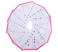 HAPINARY Schede di Formamento per Manicure Set di 12 Fogli Vuoti per Pratica Nail Art Strumento per Esercitarsi Nella Decorazione Unghie per Principianti Accessori