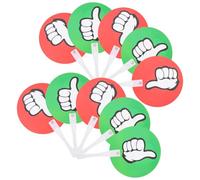 HAPINARY Schede per Voto Riutilizzabili 10 Pezzi, Palette per Votazioni Pollice, Tavole di Valutazione per Commissione Elettorale Scolastica, per Attività Didattiche