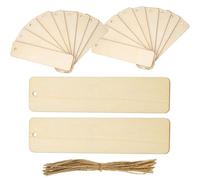 HAPINARY Segnalibro fai -da -te Tag di legno Targhette nominative in legno Segnalibri semplici corda Beige