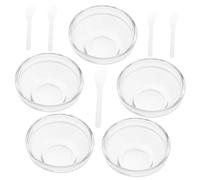 HAPINARY Set 1 Ciotola per Maschera Viso in Materiale Sintetico Trasparente Multiuso per Miscelare Maschere Cosmetiche Strumento Estetico per Uso Professionale e Domestico Stili multipli