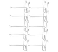 HAPINARY Set 10 Ganci Multiuso da Muro per Mensola a Ganci Appendini e Espositori per Accessori Pannello Bianco per Negozio e Casa