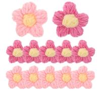 HAPINARY Set 12 Pezzi Decorazioni Floreali all’Uncinetto per Abbigliamento Fai da Te, Accessori Floreali Tessuto Morbido per Progetti Creativi e Decorazioni Moda Colore Colore Casuale