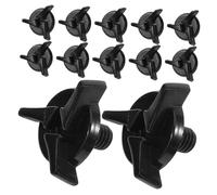 HAPINARY Set 15 Viti Per Visiera Casco Moto in Plastica Nera Accessori Per Caschi Da Moto Elementi Di Fissaggio Resistenti e Leggeri Per Caschi Da Fuoristrada e Rally