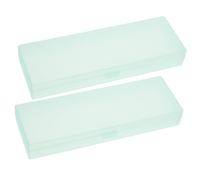 HAPINARY Set 2 Astucci Trasparenti in Plastica Rigida Verde, Porta Penne e Matite Compatto 19,5x6,5x2,5 Cm, Custodia Portaoggetti Leggera e Resistente Per Scuola, Ufficio e Viaggi