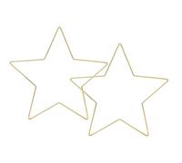 HAPINARY Set 2 Pezzi Anelli in Ferro a Forma di Stella a Cinque Punte per Macramé, Decorazione da Parete e Progetti Fai da Te, per Appendere Piante o Acchiappasogni