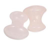 HAPINARY Set 2 Pezzi Tavole Massaggianti Gua Sha in Cristallo Naturale, Piastra Raschiante a Forma di Fungo per Massaggio Viso e Corpo, Strumento per Stimolare la Circolazione e Distendere