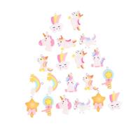 HAPINARY Set 20 Pezzi Ciondoli Fai da Te in Resina a Forma di Unicorno Arcobaleno e Nuvola, Mini Pendenti per Creazione di Gioielli Artigianali, Accessori per Orecchini e Stile Casuale