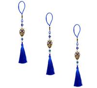 HAPINARY Set 3 Ciondoli Decorativi a Forma di Gufo Nappa, Ornamenti da Appendere per Casa, Ufficio e Auto, Materiale Resistente in Stile Creativo Occhi Blu, Decorazione Sospesa Raffinata