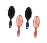 HAPINARY Set 4 Pettini da Viaggio Cuscino D’Aria, Pettine Sagomato per Styling Chioma, Flessibile e Portatile, in Ps, Nero e Marrone