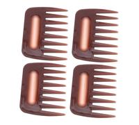 HAPINARY Set 4 Pettini Per Lo Styling Dei Chioma Da Uomo, Districante a Denti Larghi in Plastica Resistente, Pettine Da Barbiere Retrò Portatile Per Modellare e Acconciare, Per Viaggi e Uso Quotidiano