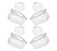 HAPINARY Set 4 Pezzi Scatola per Salviettine Umidificate in Polipropilene con Coperchio Antipolvere Portatile per Cambio Pannolino e Pulizia Quotidiana
