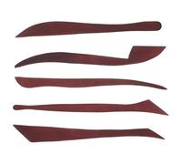 HAPINARY Set 5 Pezzi Utensili per Intaglio Argilla in Legno Manico Ergonomico, Strumenti per Scultura di Argilla di Precisione per Laboratori Artistici e Scuole
