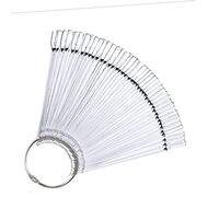 HAPINARY Set 50 Pezzi Modelli di Pratica Unghie Trasparenti Anello in Ferro, Tavola Colorata per Smalto Nail Art, Espositori per Esercizio Professionale e Uso Domestico