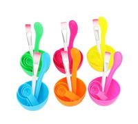 HAPINARY Set 6 Ciotole Per Fai Da Te Con 36 Pezzi, Kit Accessori Con 18 Dosatori in e Misurini Da 2,5ml, 5ml e 15ml, Strumenti Per Maschere Viso Per Uso Domestico e Spa