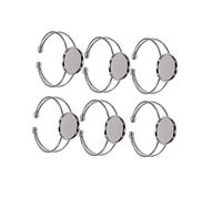 HAPINARY Set 6 Pz Supporti Per Braccialetti Fai Da Te in Rame 25 Mm, Base y Regolabile Per Ciondoli Ovali, Vassoi Per Creazione Gioielli Artigianali, Idee Regalo Per Donne e Artigiani