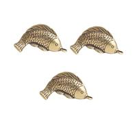 HAPINARY Set da 3 Portachiavi a Forma di Carpa Cinese in Ottone Vintage, Ciondoli Decorativi Fai da Te Leggeri e Durevoli, Accessori Versatili per Artigianato, Viaggi e Uso Quotidiano
