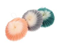 HAPINARY Set Da Bagno 3 Pezzi Spugne Da Bagno Con Fiori Di Conchiglia Scrub Corpo Scrub Doccia Schiuma Ricca