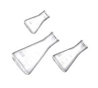 HAPINARY Set di 3 Boccette Coniche in Vetro Spesso da 50ml, 150ml e 250ml per Decorazioni Scuola, Perfette per Esperimenti Chimici e Lezioni di Chimica senza Bolle senza Sbavature