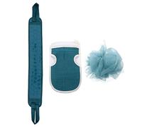 HAPINARY Set Di 3 Guanti Da Doccia Palla Da Bagno E Asciugamano Per Massaggio Alla Schiena Kit Da Doccia Facile Da Riporre E Portatile