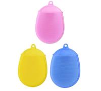 HAPINARY Set Di 3 Spazzole Da Bagno Per Neonati in Silicone Per La Pulizia Della Pelle Dei Più Piccoli